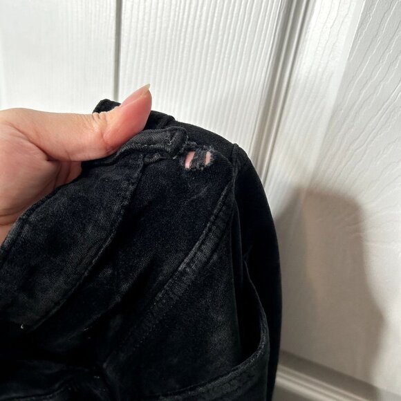 DL1961 Chrissy Ultra High Rise Black Velvet Button Fly Jeans Women's Size 25 - Picture 13 of 16